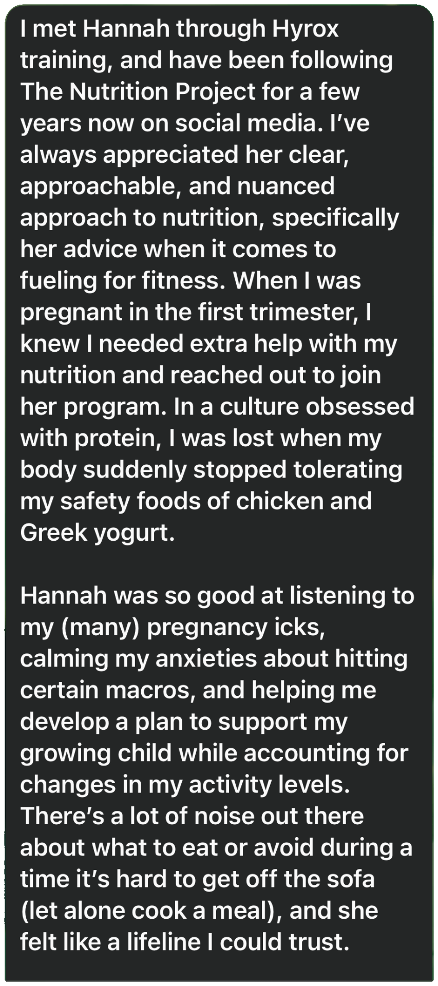 Client testimonial 1