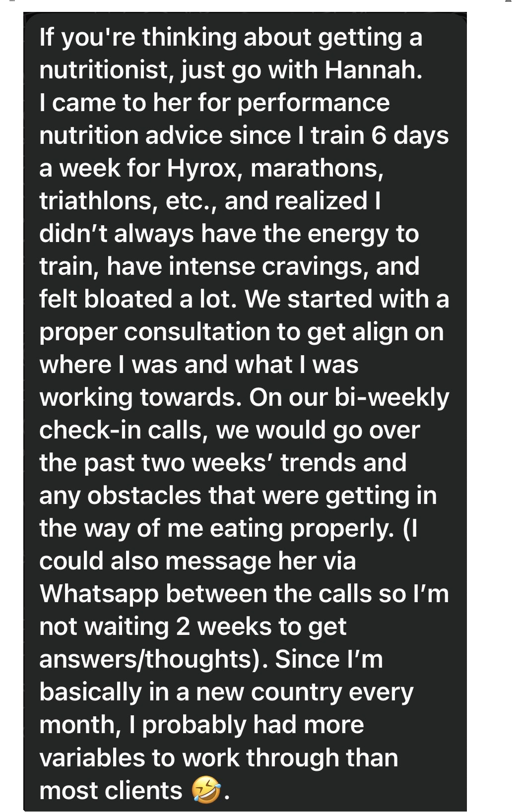 Client testimonial 12