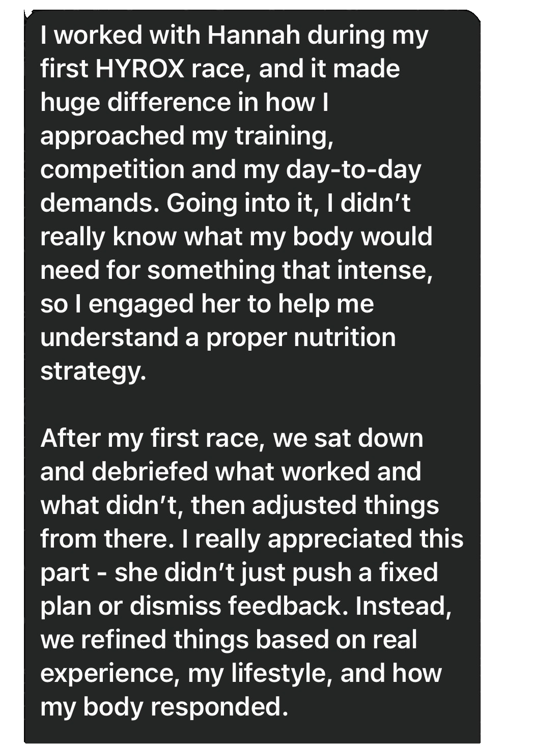 Client testimonial 16